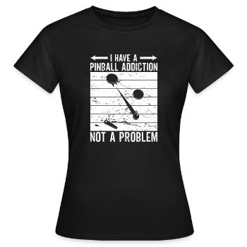 J’ai une idée de flipper Addiction Pinball - T-shirt Femme - noir - Devant - AI Model Female 172 dark (172cm)