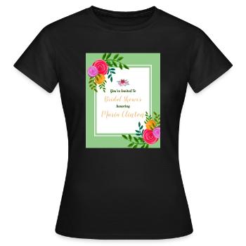 INVITATION EN L'HONNEUR DE MARIAGE - T-shirt Femme - noir - Devant - AI Model Female 172 dark (172cm)