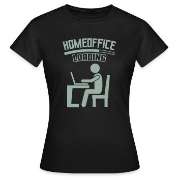 Work Office Home Office Loading - Women's T-Shirt - black - Front - AI Model Female 172 dark (172cm)