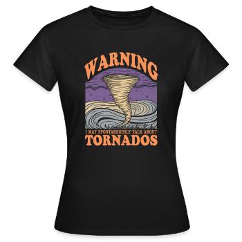 L’amour des tempêtes et des phénomènes météorologiques - T-shirt Femme - noir - Devant - AI Model Female 172 dark (172cm)