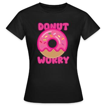 Donut Worry - Women's T-Shirt - black - Front - AI Model Female 172 dark (172cm)