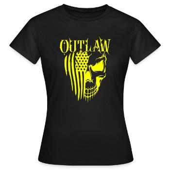 Crâne de hors-la-loi Gangs d’autoroutes Mort de motard - T-shirt Femme - noir - Devant - AI Model Female 172 dark (172cm)