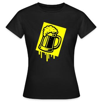 Chope à bière Icône de la bière - T-shirt Femme - noir - Devant - AI Model Female 172 dark (172cm)