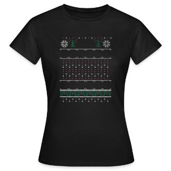 Laid de Noël Pull - T-shirt Femme - noir - Devant - AI Model Female 172 dark (172cm)