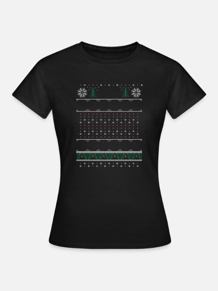 Ugly Christmas Sweater - Frauen T-Shirt - Schwarz