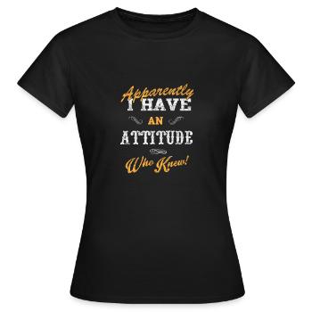 Connaissance drôle disant drôle cadeau - T-shirt Femme - noir - Devant - AI Model Female 172 dark (172cm)