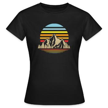 Aventure Outsider Outdoor Nature - T-shirt Femme - noir - Devant - AI Model Female 172 dark (172cm)