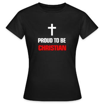 chrétien - T-shirt Femme - noir - Devant - AI Model Female 172 dark (172cm)