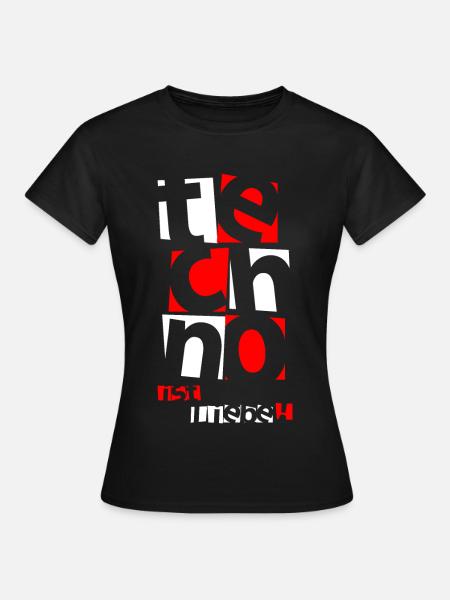 Techno - Techno music - techno ist liebe ( weiß ) - Frauen T-Shirt - Schwarz