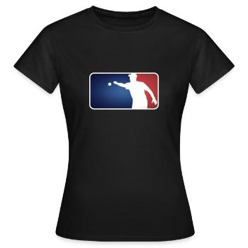 Pétanque Boule Boccia Petanca Major League Style - T-shirt Femme - noir - Devant - AI Model Female 172 dark (172cm)