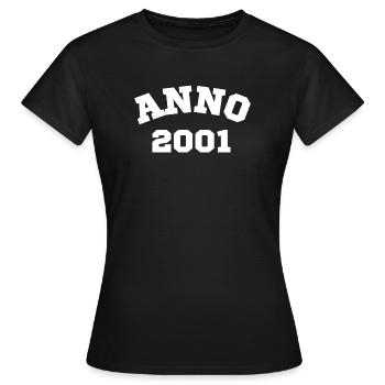 Anno 2001 Geburtstag Geburtsjahr - Frauen T-Shirt - Schwarz - Vorne - AI Model Female 172 dark (172cm)