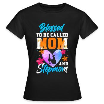 Stepmother Mother's Day Stepmom Mother - Women's T-Shirt - black - Front - AI Model Female 172 dark (172cm)