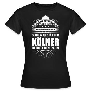 Köln Colonia Kölle Kölsch Cologne Karneval Rhein - Frauen T-Shirt - Schwarz - Vorne - AI Model Female 172 dark (172cm)