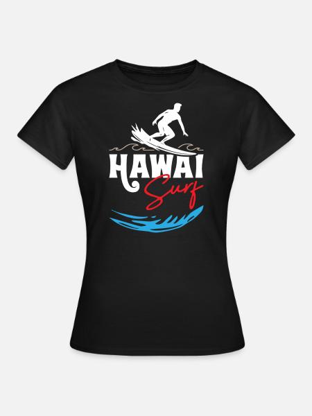 Hawai Surfing - Frauen T-Shirt - Schwarz