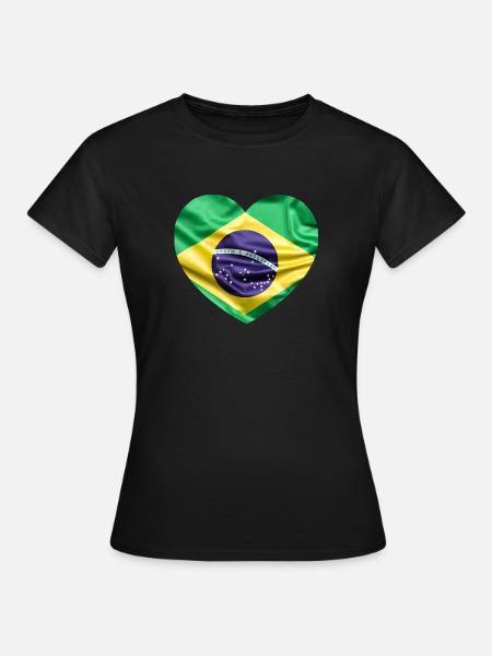 Brasilien Flagge - Frauen T-Shirt - Schwarz