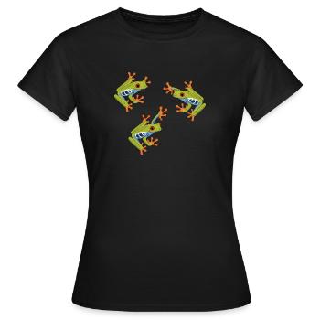 Frog roach tree frog frogs - Women's T-Shirt - black - Front - AI Model Female 172 dark (172cm)