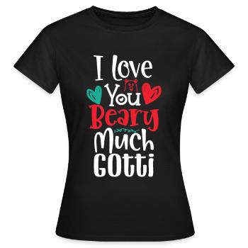 Je t’aime Gotti Marraine Suisse Marraine - T-shirt Femme - noir - Devant - AI Model Female 172 dark (172cm)