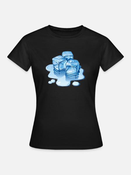 Eiswürfel - Frauen T-Shirt - Schwarz