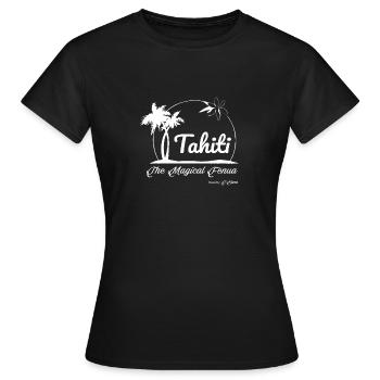 SUNSET Tahiti the magical place - Women's T-Shirt - black - Front - AI Model Female 172 dark (172cm)