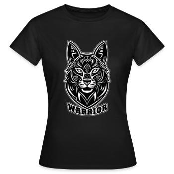 Katzenhundekrieger - Frauen T-Shirt - Schwarz - Vorne - AI Model Female 172 dark (172cm)