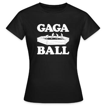 Gaga Ball Dodgeball Joueur de Gagaball Gaga Ball - T-shirt Femme - noir - Devant - AI Model Female 172 dark (172cm)