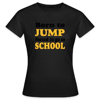Weitsprung - Hochsprung - Frauen T-Shirt - Schwarz - Vorne - AI Model Female 172 dark (172cm)