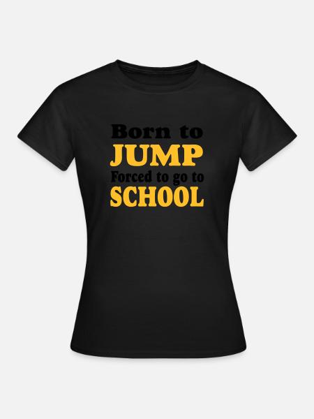 Saut en longueur - Saut en hauteur - T-shirt Femme - noir
