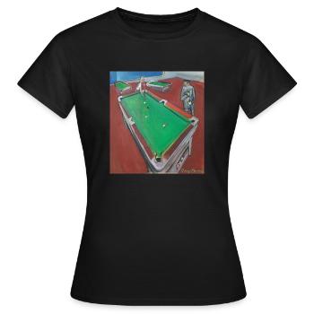 pool night 2 - Women's T-Shirt - black - Front - AI Model Female 172 dark (172cm)
