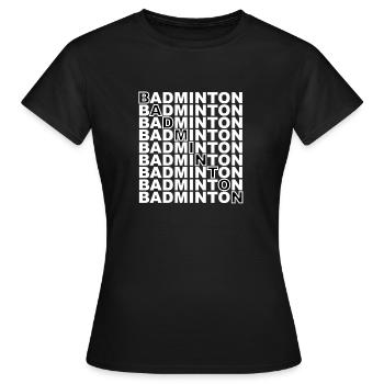 Lettrage de badminton - Sport - T-shirt Femme - noir - Devant - AI Model Female 172 dark (172cm)