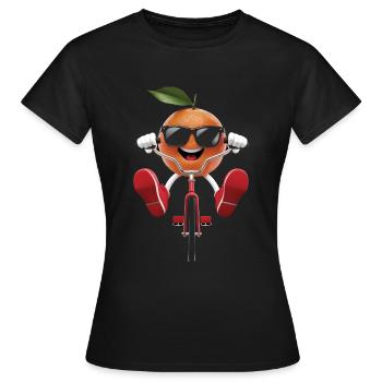 Mandarin Radfahren auf dem Fahrrad Geschenk - Frauen T-Shirt - Schwarz - Vorne - AI Model Female 172 dark (172cm)