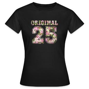 25 d'origine - T-shirt Femme - noir - Devant - AI Model Female 172 dark (172cm)