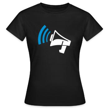 Megaphon Geschenk - Frauen T-Shirt - Schwarz - Vorne - AI Model Female 172 dark (172cm)