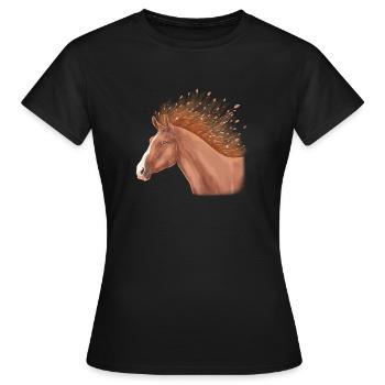 Amazing Horses - Women's T-Shirt - black - Front - AI Model Female 172 dark (172cm)