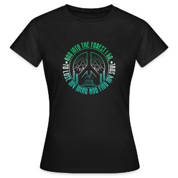 Et dans la forêt, je vais perdre mon esprit et trouver - T-shirt Femme - noir - Devant - AI Model Female 172 dark (172cm)