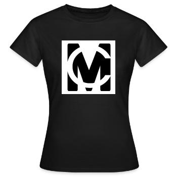 MC Schrift - Frauen T-Shirt - Schwarz - Vorne - AI Model Female 172 dark (172cm)