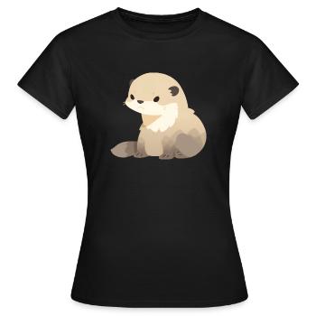 Mangouste - T-shirt Femme - noir - Devant - AI Model Female 172 dark (172cm)
