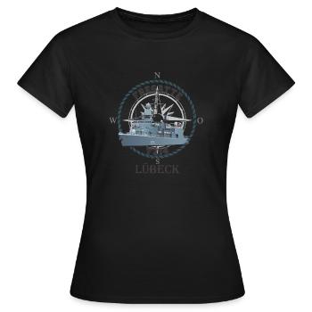 Fregatte Lübeck Frigate Luebeck Battleship - Frauen T-Shirt - Schwarz - Vorne - AI Model Female 172 dark (172cm)
