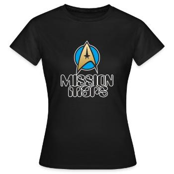 Mars Mission NASA ESA Enterprise1 - T-shirt Femme - noir - Devant - AI Model Female 172 dark (172cm)