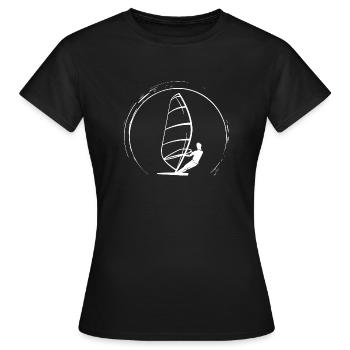 Windsurfing windsurfing windsurfing windsurfing windsurf - Women's T-Shirt - black - Front - AI Model Female 172 dark (172cm)