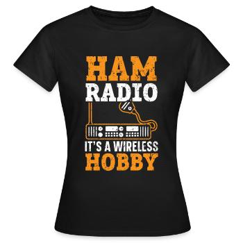 Ham Radio A Wireless Hobby Radio Radio - Women's T-Shirt - black - Front - AI Model Female 172 dark (172cm)