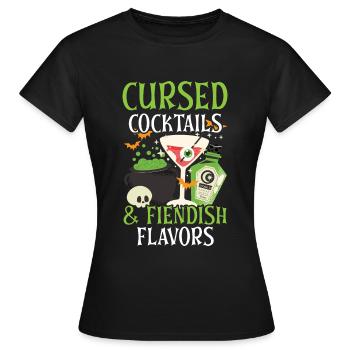 Cursed cocktails & devilish flavors - Women's T-Shirt - black - Front - AI Model Female 172 dark (172cm)
