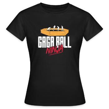 Gaga Ball Dodgeball Gagaball Spieler Gaga Ball - Frauen T-Shirt - Schwarz - Vorne - AI Model Female 172 dark (172cm)
