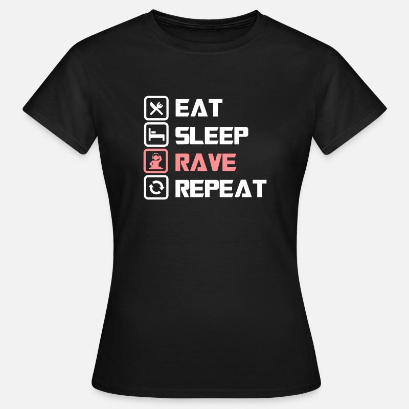 sleep Rave repeat - Women's T-Shirt - black
