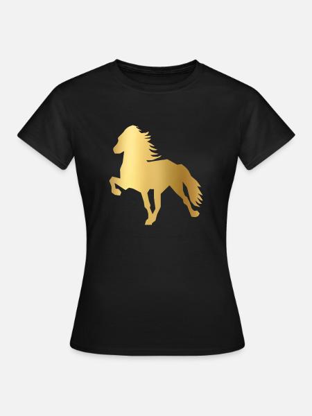 Toelter gold - Dame-T-shirt - sort
