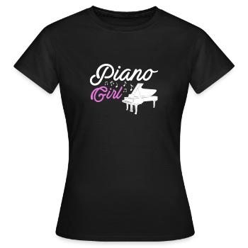 Piano Girl Gift Piano Player - Women's T-Shirt - black - Front - AI Model Female 172 dark (172cm)