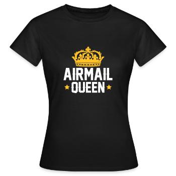 Airmail Queen Cornhole Shirt Gift - Women's T-Shirt - black - Front - AI Model Female 172 dark (172cm)