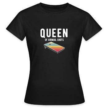 Queen Of Airmail Shots Chemise Cadeau Cornhole - T-shirt Femme - noir - Devant - AI Model Female 172 dark (172cm)