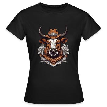 Bullenreiter Stierkämpfer - Frauen T-Shirt - Schwarz - Vorne - AI Model Female 172 dark (172cm)