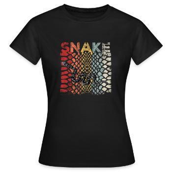 Snake Pattern Vintage Corn Snake Animal Gift - Women's T-Shirt - black - Front - AI Model Female 172 dark (172cm)