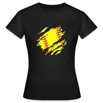 Softball Inside - Women's T-Shirt - black - Front - AI Model Female 172 dark (172cm)